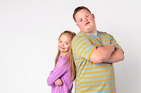 Cute siblings with down syndrome 