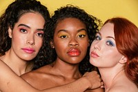 Women of color and diversity summer beauty shot