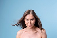 Sexy bare chested woman portrait