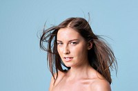 Sexy bare chested woman portrait