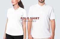 Polo shirt mockup psd fashion studio shoot