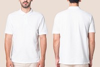 Polo shirt mockup psd men’s casual business wear