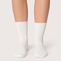 Socks mockup psd in plain white 