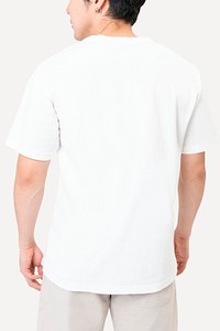 White t-shirt psd mockup for men’s clothing advertisement