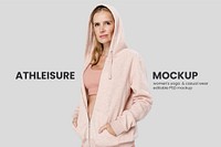 Editable athleisure mockup psd for women’s sportswear