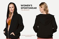 Editable women’s sportswear psd for apparel ad