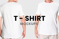 Casual t-shirt mockup psd for menswear ad