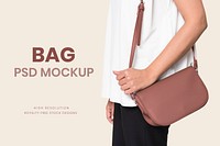 Editable shoulder bag mockup psd