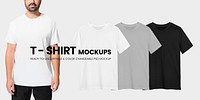 Casual t-shirt mockup psd for menswear ad