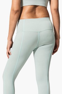 Pastel yoga pants mockup psd rear view 