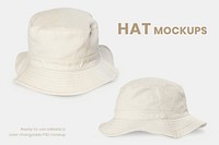 Accessory mockup psd unbleached hat  