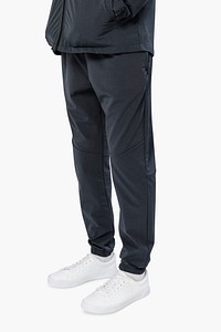 Black jogging pants mockup psd men&rsquo;s sportswear
