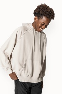 Basic color hoodie psd mockup for youth apparel studio shoot