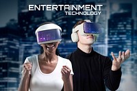 VR headset mockup psd entertainment technology