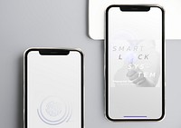 Mobile phone screen mockup psd innovative future technology