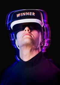 3D VR glasses mockup psd gaming technology