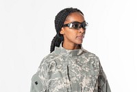 Female soldier portrait in a uniform