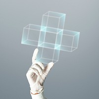 First aid sign hologram psd medical technology