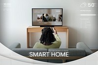 Television mockup psd smart home technology