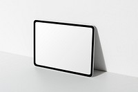 Digital tablet screen mockup psd lean on the wall