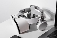 VR headset mockup psd by computer gaming technology