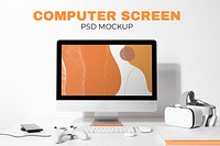 Computer screen mockup psd digital device