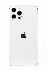 Silver Apple iPhone 12 Pro Max psd phone rear view mockup. NOVEMBER 12, 2020 - BANGKOK, THAILAND