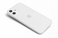 White Apple iPhone 12 psd phone rear view mockup. NOVEMBER 12, 2020 - BANGKOK, THAILAND