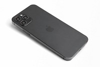 Graphite Apple iPhone 12 Pro psd phone rear view mockup. NOVEMBER 12, 2020 - BANGKOK, THAILAND