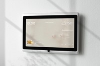 Smart home screen panel monitor on a wall