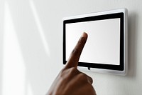 Smart home panel monitor mockup psd panel