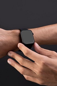 Smartwatch on a wrist wearable technology