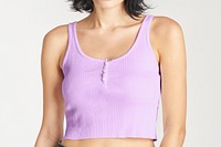 Women's lilac crop tank top mockup 