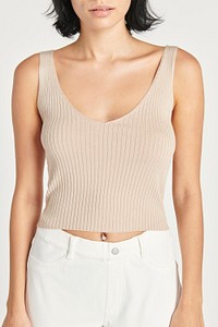 Women&#39;s tank top mockup sexy summer outfit