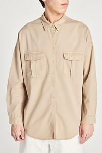 Man in a beige shirt