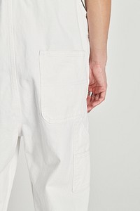 Man in a white dungarees mockup