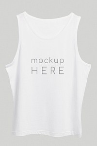 Women's white vest mockup apparel template