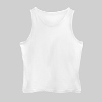 Women's white vest mockup causal apparel 