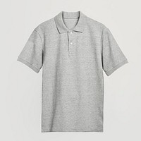 Men&#39;s gray polo shirt mockup