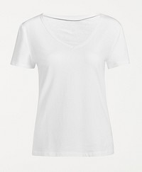 White t-shirt mockup on white background