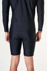 Men's long sleeved wetsuit top black swimwear
