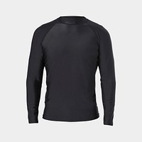 Men's long sleeved wetsuit top mockup black swimwear