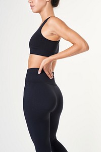 Women&#39;s yoga outfit mockup active wear