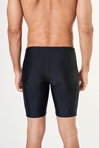 Men's black swimming jammers mockup 