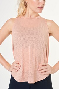 Pink sporswear tank top mockup