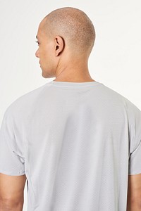 Men's white cotton t-shirt mockup 