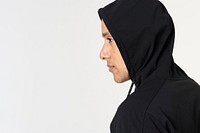 Man in a black hoodie mockup
