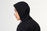 Man in a black hoodie psd mockup