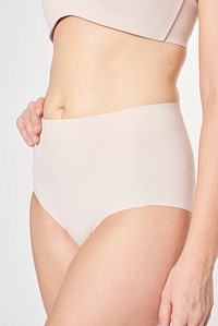 Woman in a high waisted underwear 