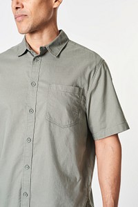 Man in a gray shirt mockup